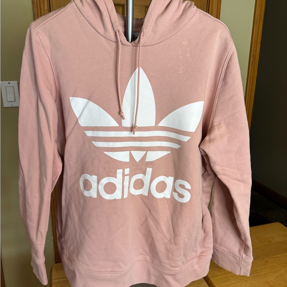 Adidas Women's Pink Hoodie Sweater